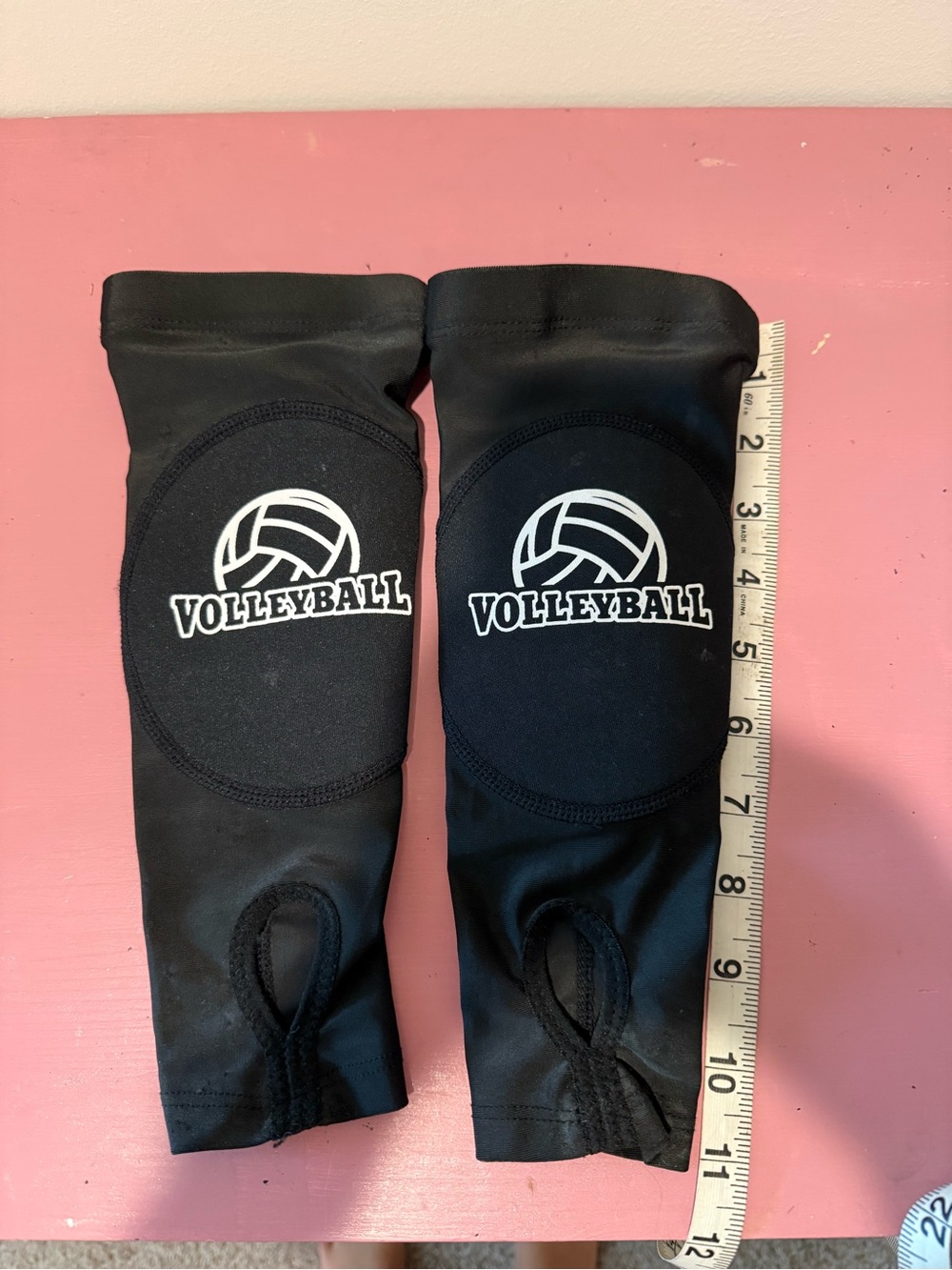 Youth sized Black Volleyball Arm Sleeves with Elbow Pads